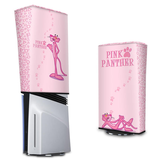 PS5 Pro Capa Anti Poeira Vertical - Pantera Cor de Rosa
