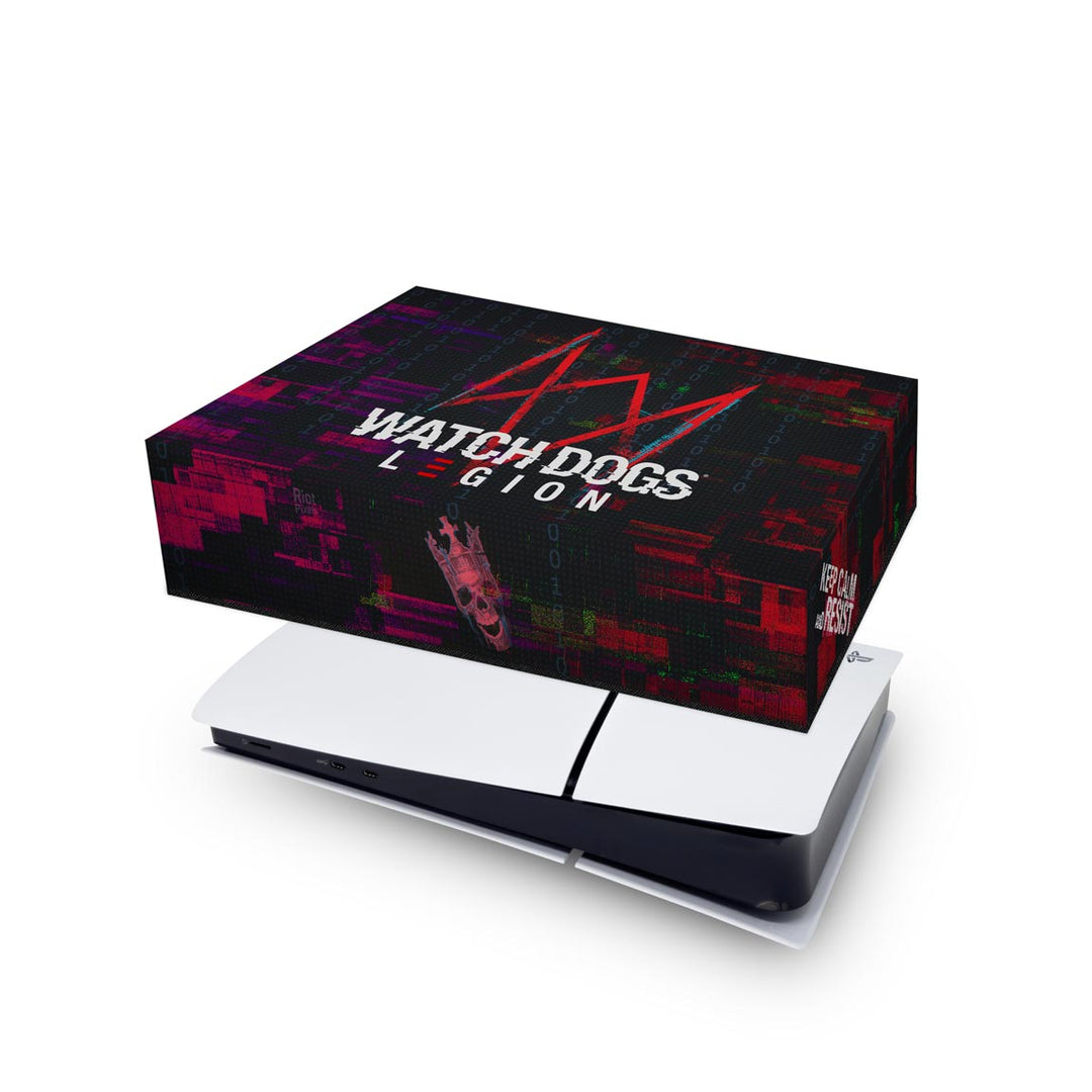 Capa Anti Poeira PS5 Slim Horizontal - Watch Dogs Legion - Pop Arte Skins - foto 4