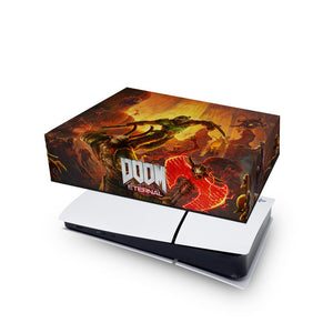 Capa Anti Poeira PS5 Slim Horizontal - Doom Eternal - Pop Arte Skins - foto 4