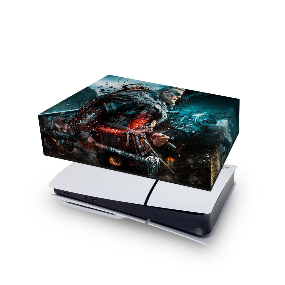 Capa Anti Poeira PS5 Slim Horizontal - Assassin's Creed Valhalla