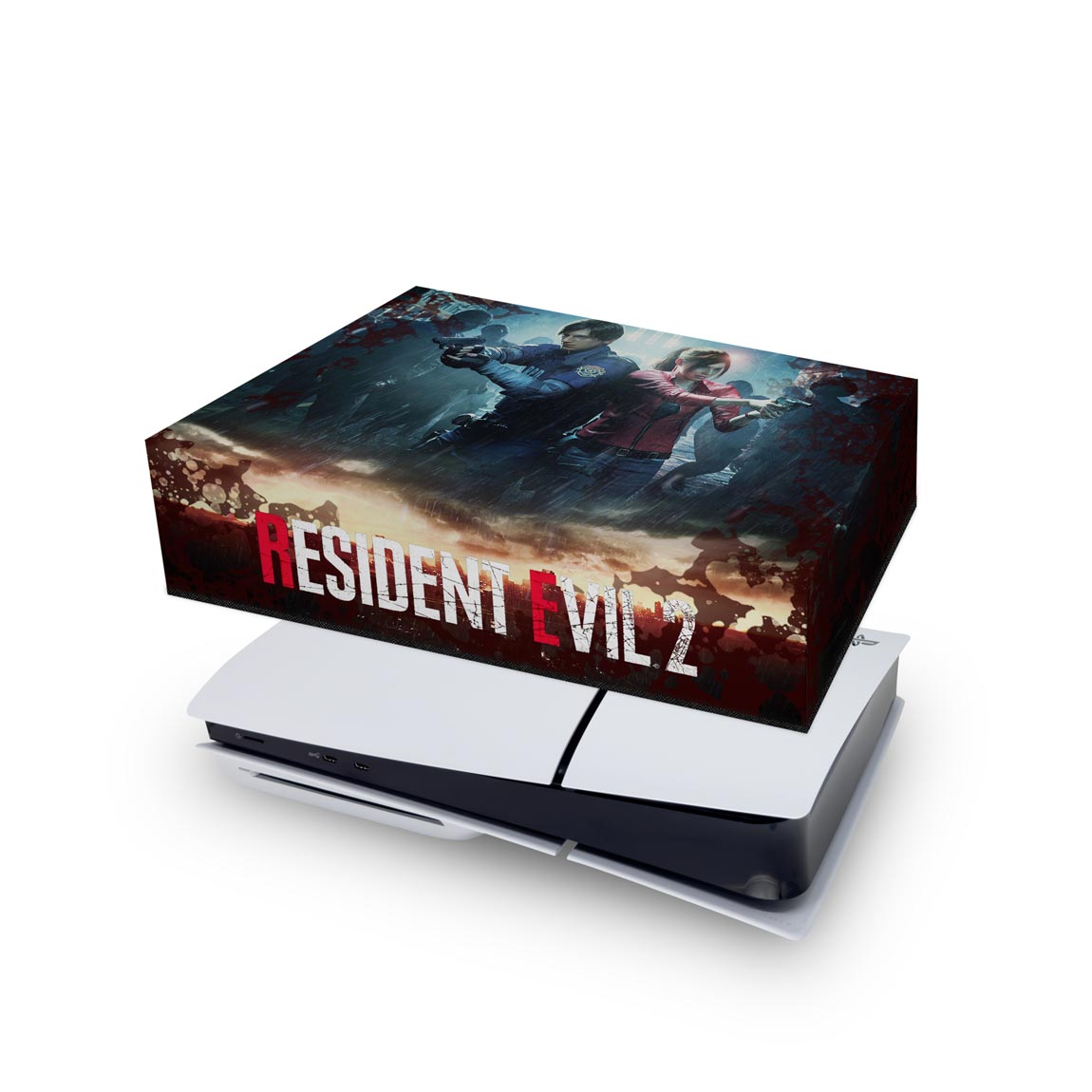 PS5 Slim Capa Anti Poeira Horizontal - Resident Evil 2 Remake