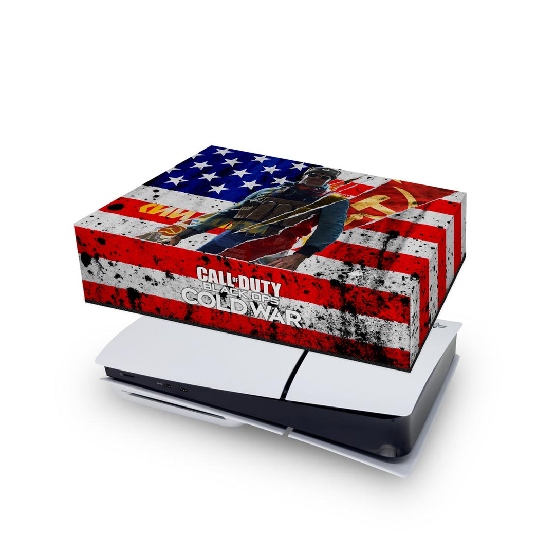 Capa Anti Poeira PS5 Slim Horizontal - Call Of Duty Cold War - Pop Arte Skins