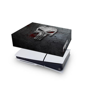 Capa Anti Poeira PS5 Slim Horizontal - The Punisher Justiceiro - Pop Arte Skins