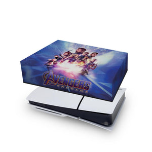 Capa Anti Poeira PS5 Slim Horizontal - Vingadores Ultimato Endgame - Pop Arte Skins