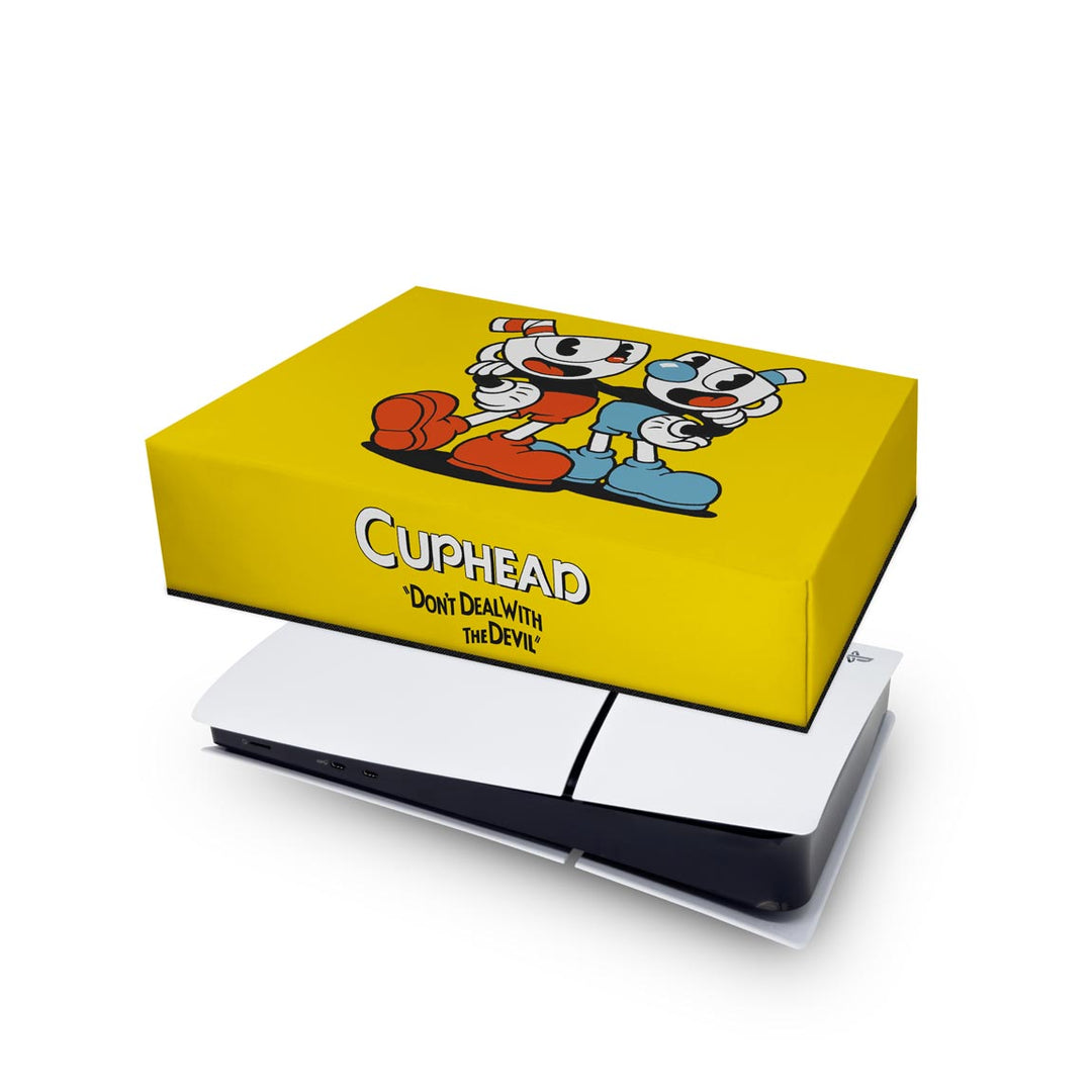 Capa Anti Poeira PS5 Slim Horizontal - Cuphead - Pop Arte Skins - foto 4