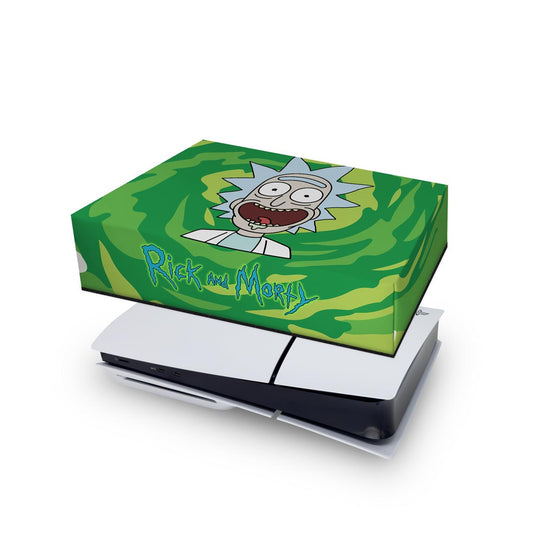 Capa Anti Poeira PS5 Slim Horizontal - Rick And Morty