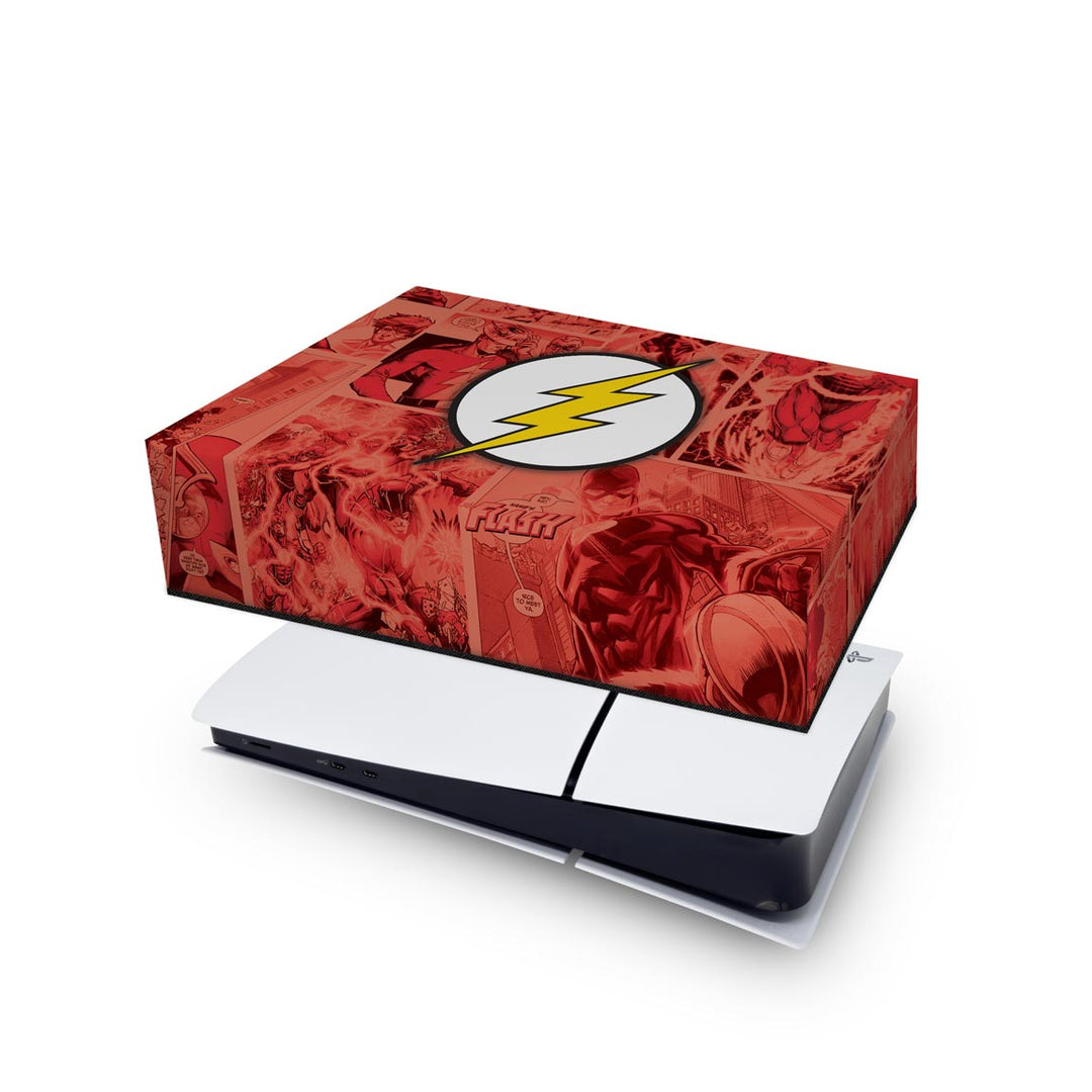 Capa Anti Poeira PS5 Slim Horizontal - The Flash Comics - Pop Arte Skins - foto 4