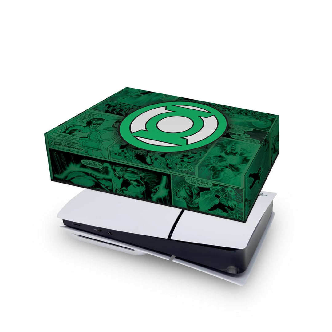 Capa Anti Poeira PS5 Slim Horizontal - Lanterna Verde Comics - Pop Arte Skins