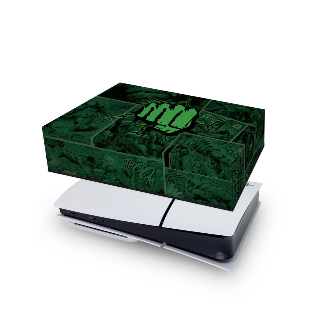 Capa Anti Poeira PS5 Slim Horizontal - Hulk Comics - Pop Arte Skins
