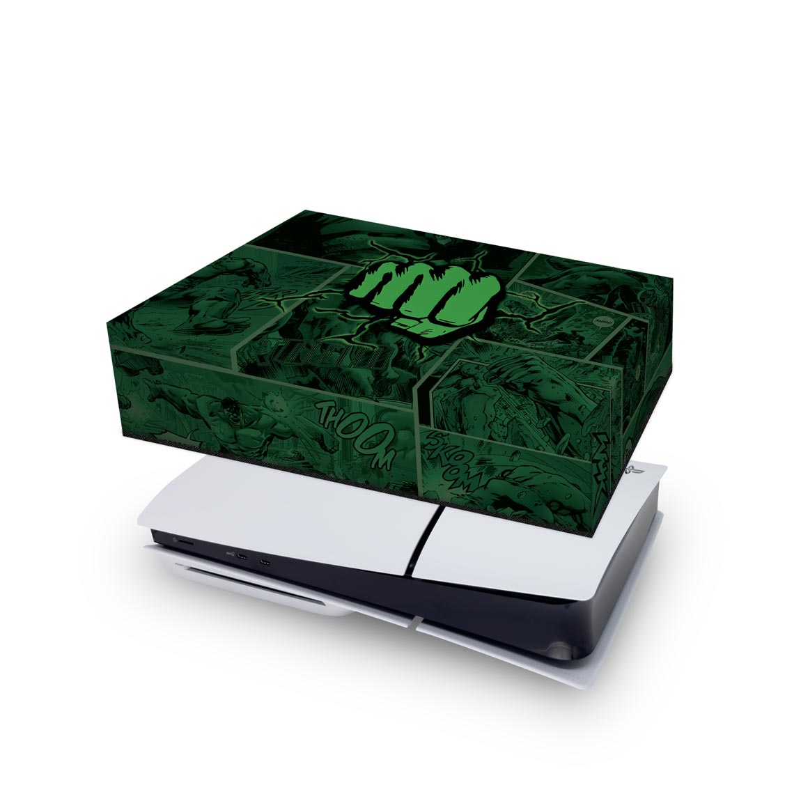 Capa Anti Poeira PS5 Slim Horizontal - Hulk Comics