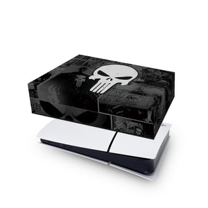 Capa Anti Poeira PS5 Slim Horizontal - The Punisher Justiceiro Comics - Pop Arte Skins - foto 4