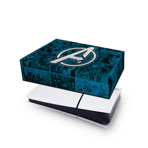 Capa Anti Poeira PS5 Slim Horizontal - Avengers Vingadores Comics - Pop Arte Skins - foto 4
