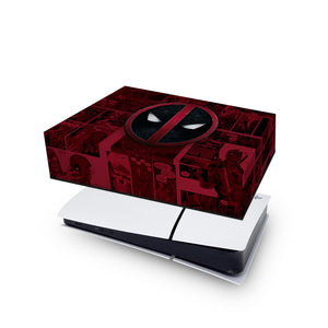 Capa Anti Poeira PS5 Slim Horizontal - Deadpool Comics - Pop Arte Skins - foto 4