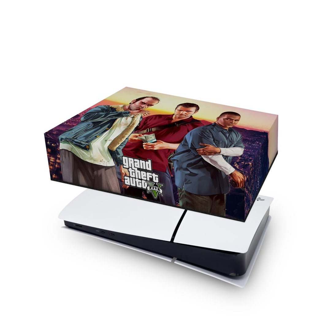 Capa Anti Poeira PS5 Slim Horizontal - GTA V - Pop Arte Skins - foto 4