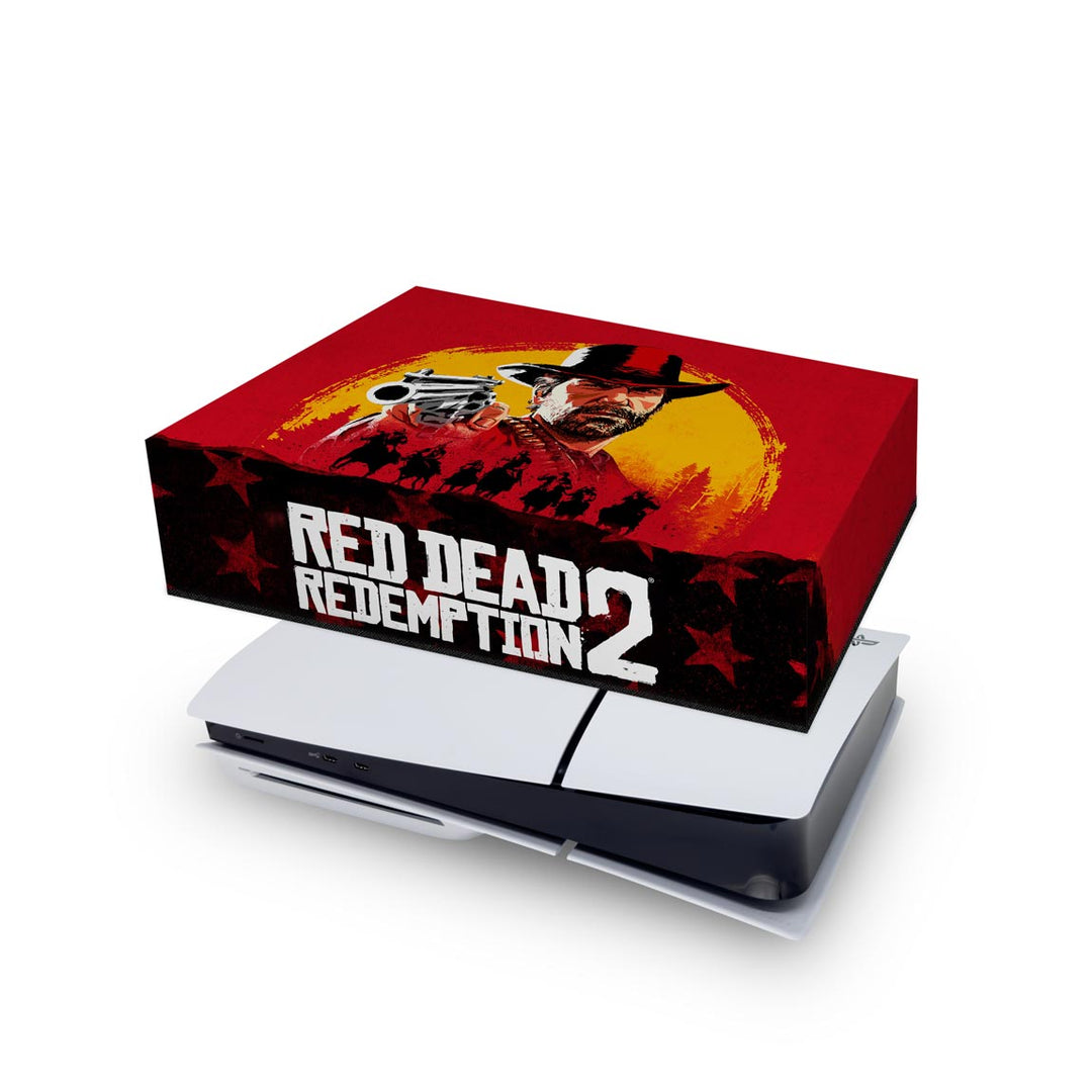Capa Anti Poeira PS5 Slim Horizontal - Red Dead Redemption 2 - Pop Arte Skins
