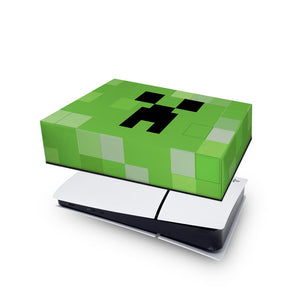 Capa Anti Poeira PS5 Slim Horizontal - Creeper Minecraft - Pop Arte Skins - foto 4