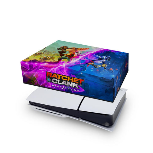 Capa Anti Poeira PS5 Slim Horizontal - Ratchet & Clank Rift Apart