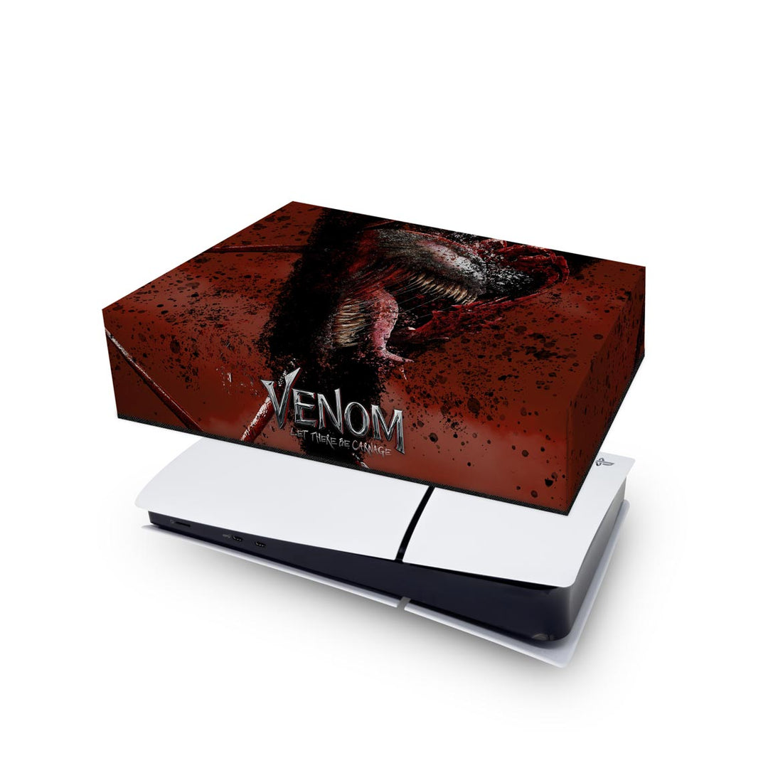 Capa Anti Poeira PS5 Slim Horizontal - Venom Tempo de Carnificina - Pop Arte Skins - foto 4
