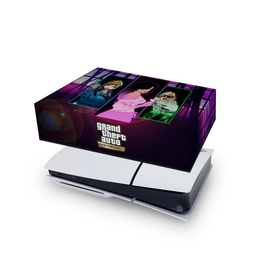Capa Anti Poeira PS5 Slim Horizontal - GTA The Trilogy