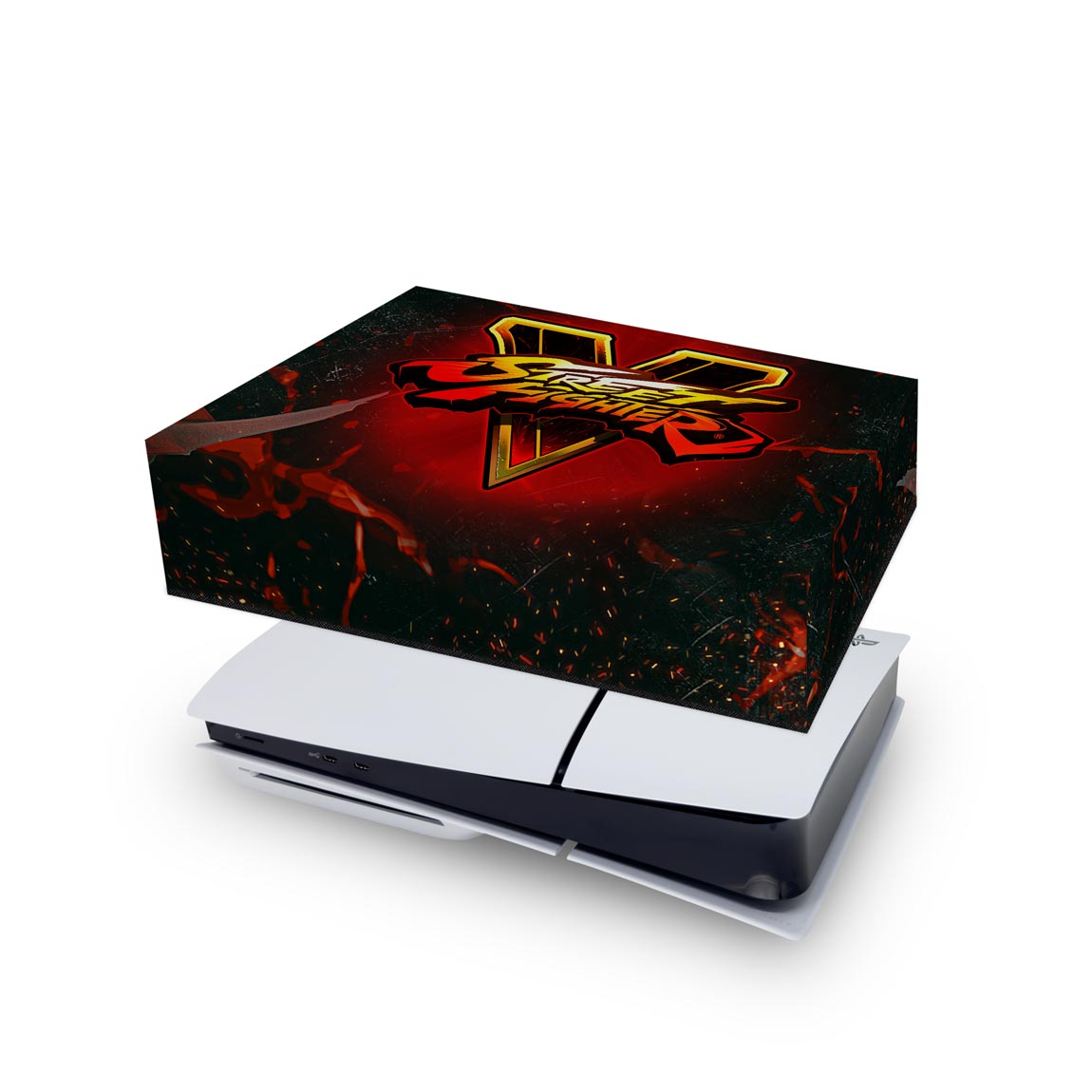 PS5 Slim Capa Anti Poeira Horizontal - Street Fighter V