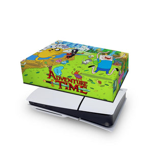 Capa Anti Poeira PS5 Slim Horizontal - Hora de Aventura - Pop Arte Skins