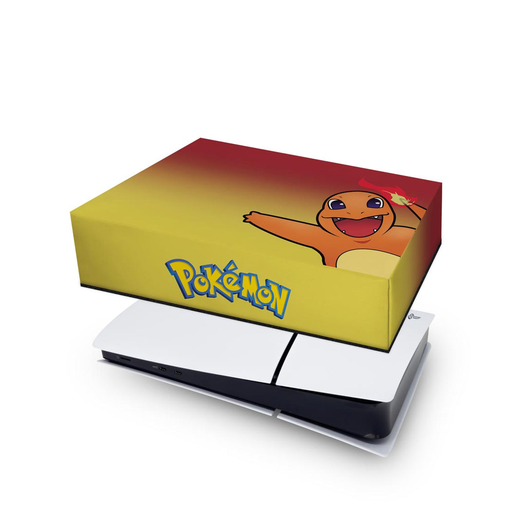 Capa Anti Poeira PS5 Slim Horizontal - Pokemon Charmander - Pop Arte Skins - foto 3
