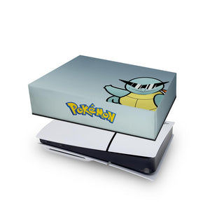 Capa Anti Poeira PS5 Slim Horizontal - Pokemon Squirtle - Pop Arte Skins