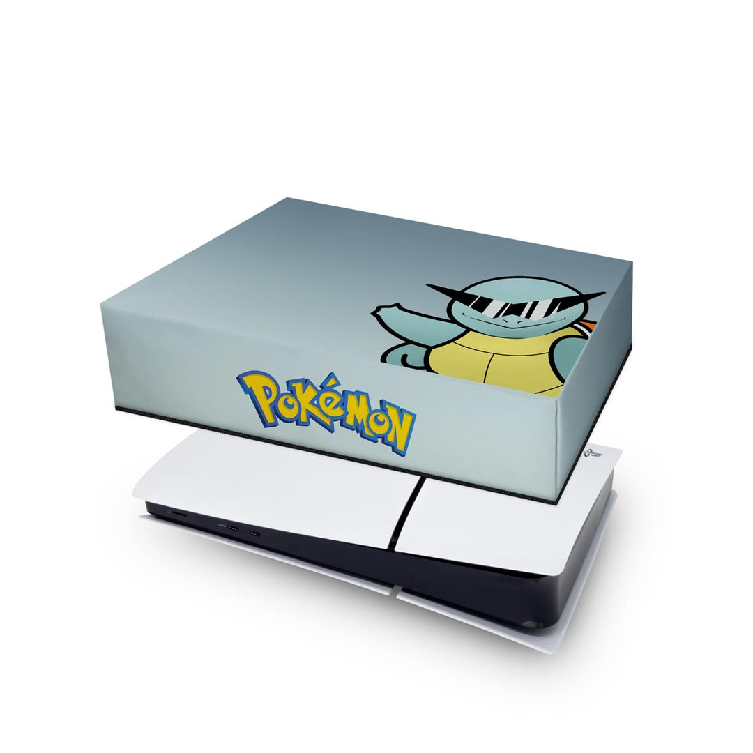 Capa Anti Poeira PS5 Slim Horizontal - Pokemon Squirtle - Pop Arte Skins - foto 4