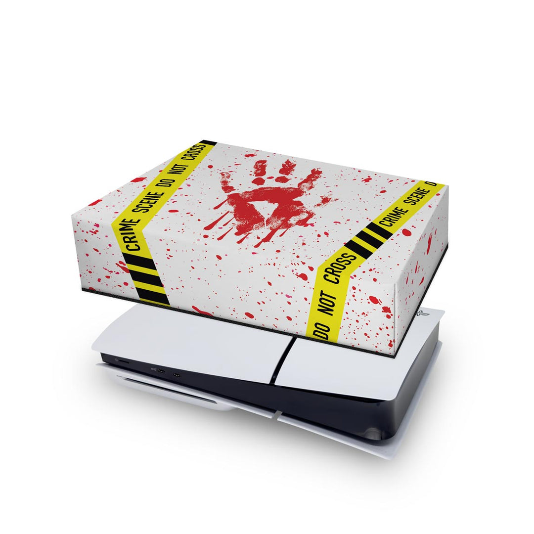 Capa Anti Poeira PS5 Slim Horizontal - Cena De Crime Scene - Pop Arte Skins