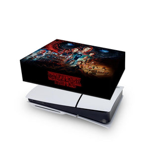 Capa Anti Poeira PS5 Slim Horizontal - Stranger Things - Pop Arte Skins