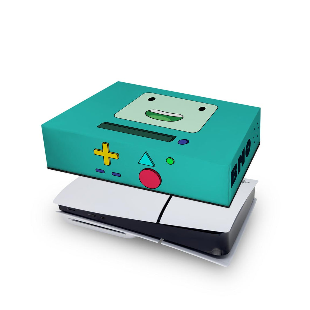 Capa Anti Poeira PS5 Slim Horizontal - BMO Hora de Aventura - Pop Arte Skins