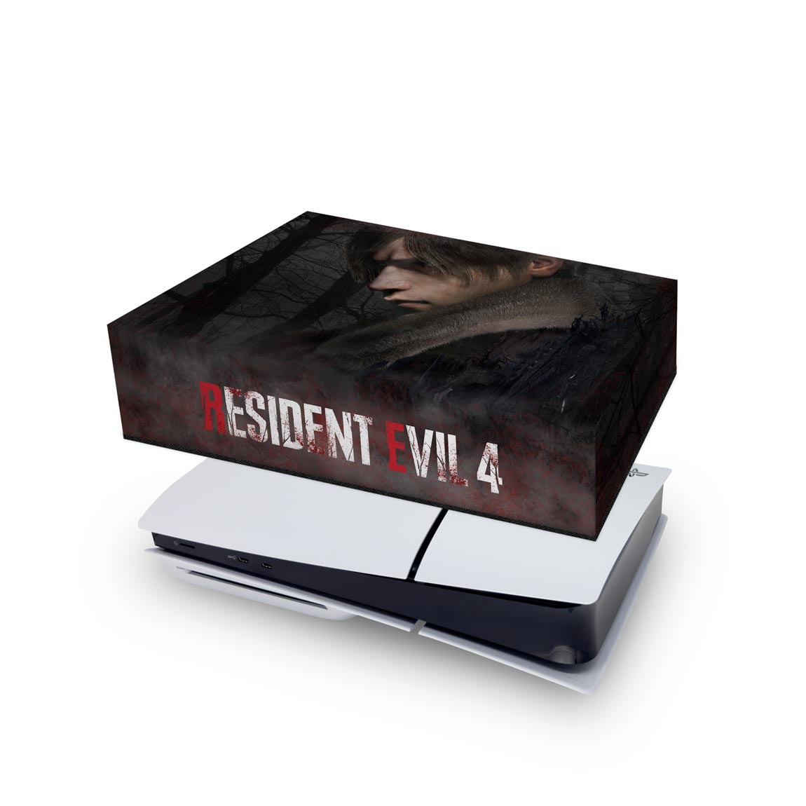 Capa Anti Poeira PS5 Slim Horizontal - Resident Evil 4 Remake