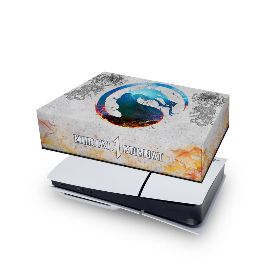 Capa Anti Poeira PS5 Slim Horizontal - Mortal Kombat 1 - Pop Arte Skins