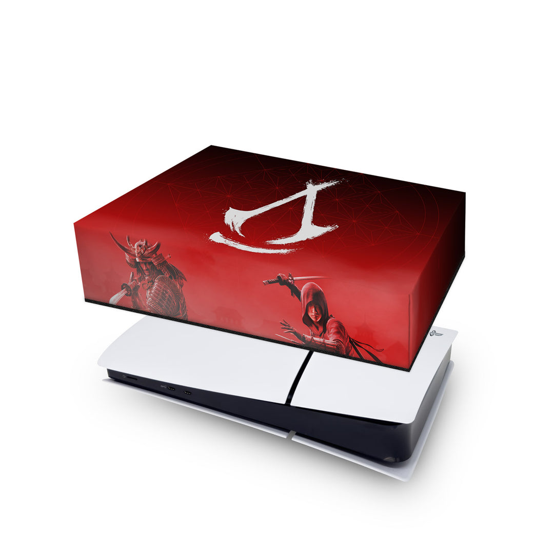 Capa Anti Poeira PS5 Slim Horizontal - Assassin's Creed Shadows - Pop Arte Skins - foto 3
