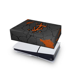 Capa Anti Poeira PS5 Slim Horizontal - Doom: The Dark Ages - Pop Arte Skins