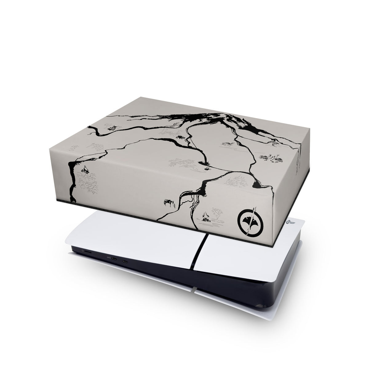 Capa Anti Poeira PS5 Slim Horizontal - Ghost Of Yotei