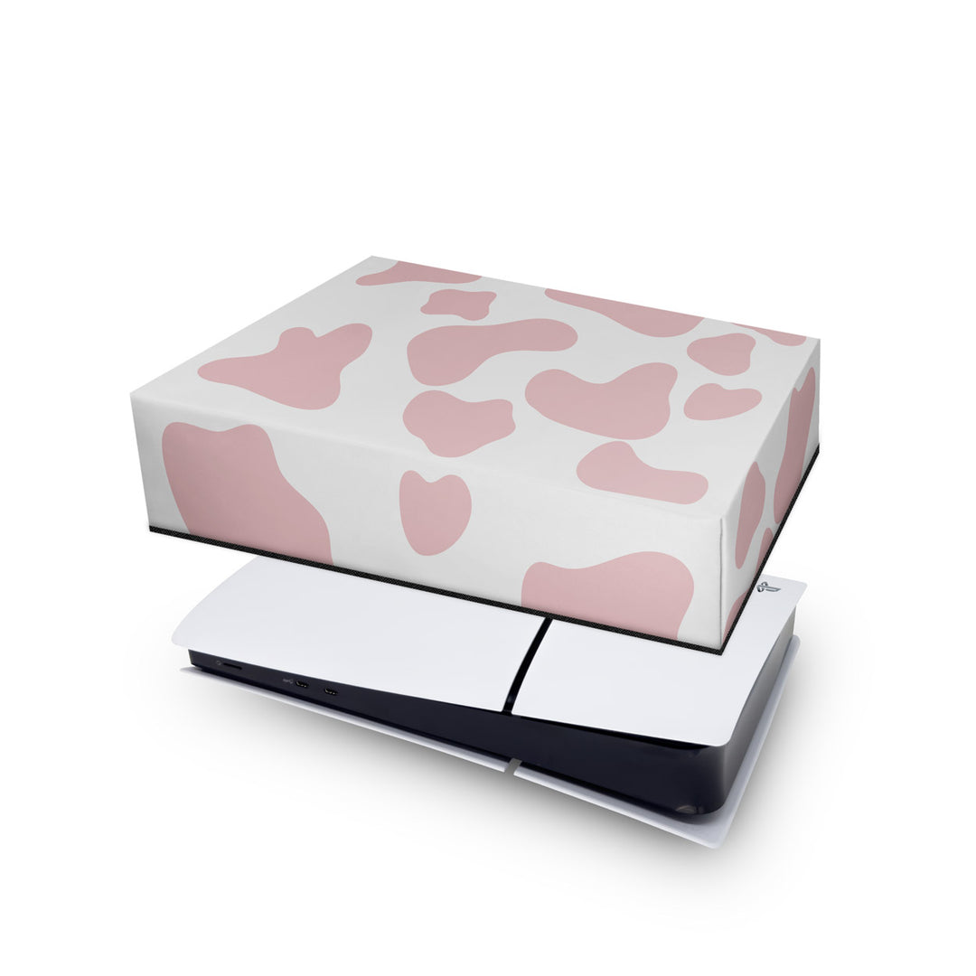 Capa Anti Poeira PS5 Slim Horizontal - Vaquinha Rosa - Pop Arte Skins - foto 3