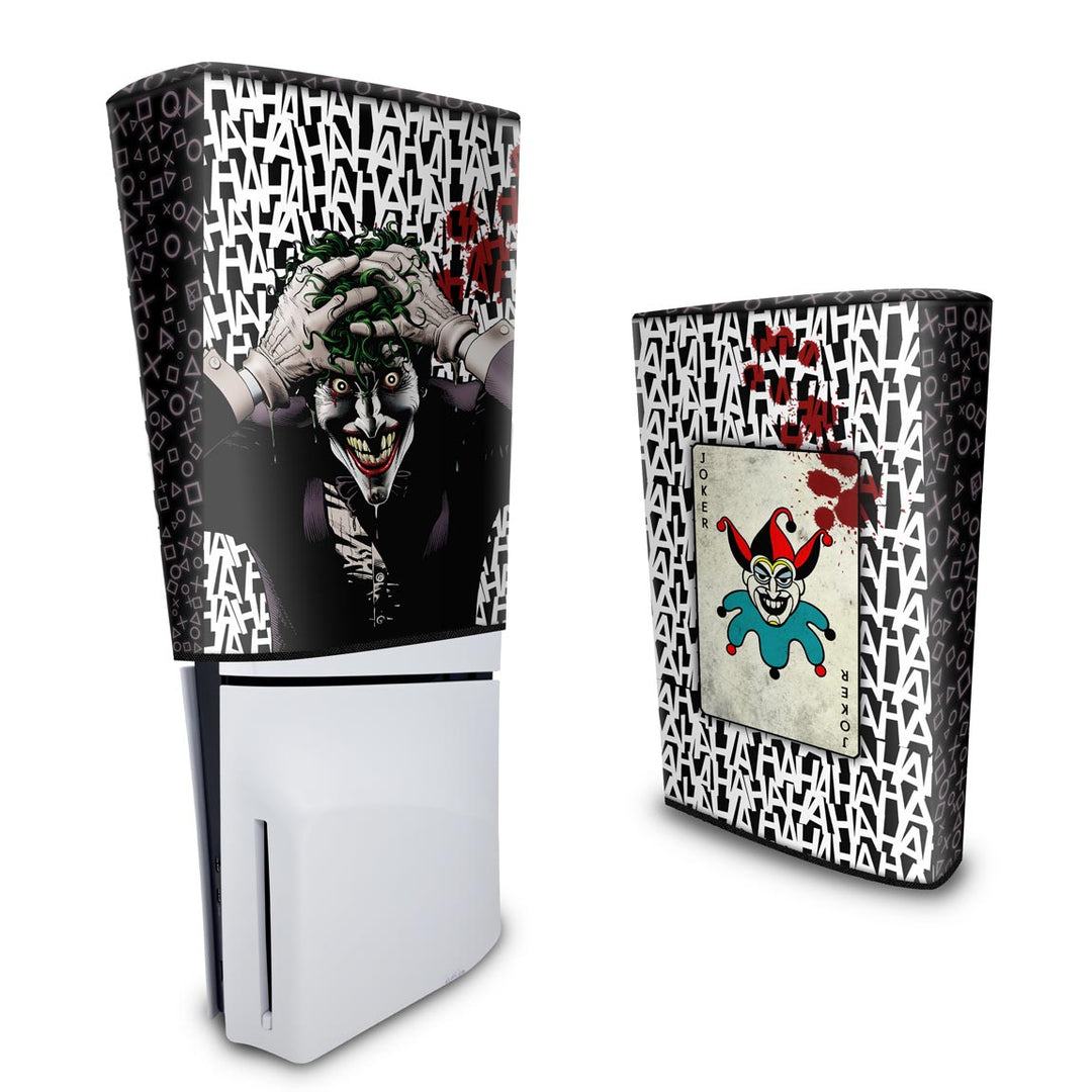 Capa Anti Poeira PS5 Slim Vertical - Joker Coringa - Pop Arte Skins