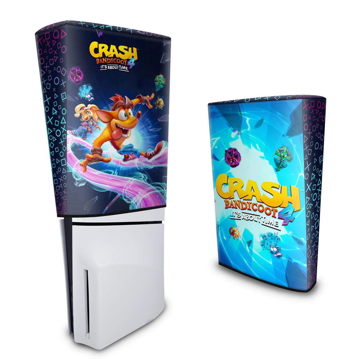 Capa Anti Poeira PS5 Slim Vertical - Crash Bandicoot 4