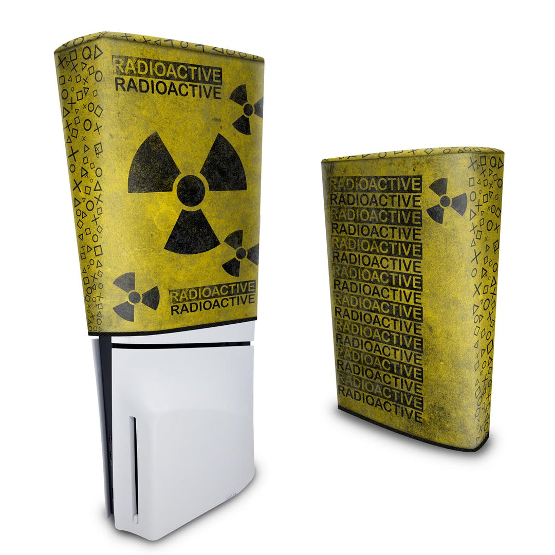 Capa Anti Poeira PS5 Slim Vertical - Radioativo - Pop Arte Skins