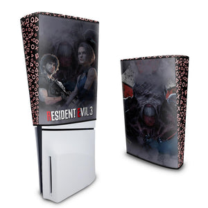 Capa Anti Poeira PS5 Slim Vertical - Resident Evil 3 Remake - Pop Arte Skins