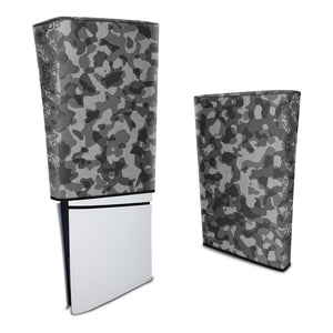 Capa Anti Poeira PS5 Slim Vertical - Camuflado Cinza - Pop Arte Skins - foto 3