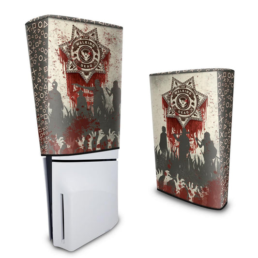 Capa Anti Poeira PS5 Slim Vertical - The Walking Dead