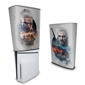 Capa Anti Poeira PS5 Slim Vertical - The Witcher 3 - Pop Arte Skins