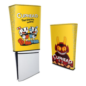 Capa Anti Poeira PS5 Slim Vertical - Cuphead - Pop Arte Skins - foto 3