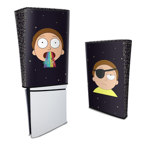 Capa Anti Poeira PS5 Slim Vertical - Morty Rick And Morty - Pop Arte Skins - foto 3