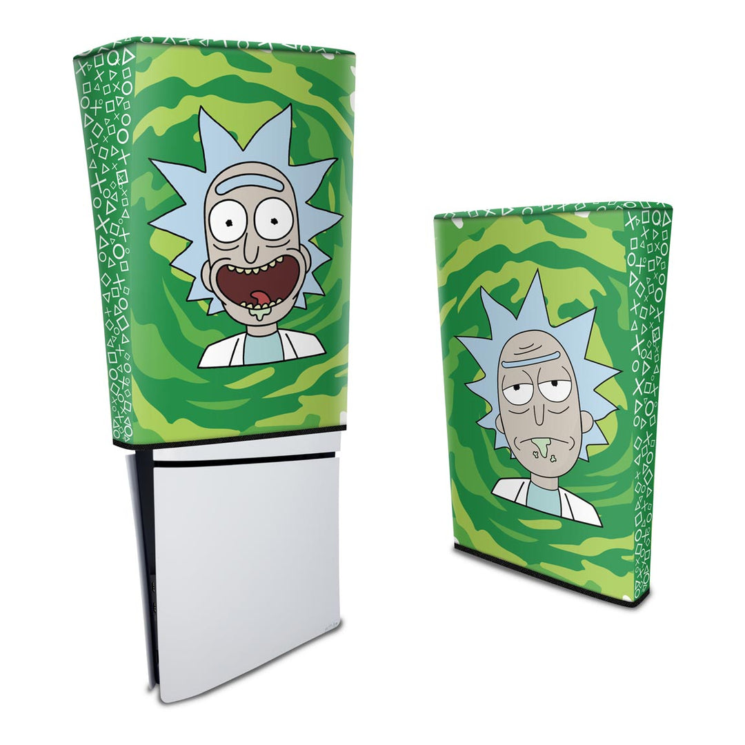 Capa Anti Poeira PS5 Slim Vertical - Rick And Morty - Pop Arte Skins - foto 3