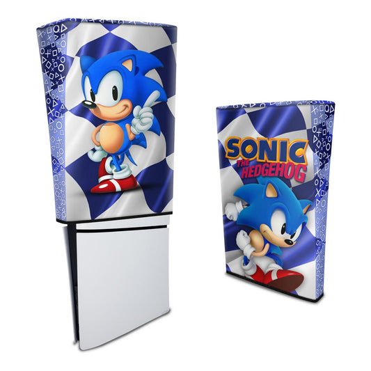 Capa Anti Poeira PS5 Slim Vertical - Sonic