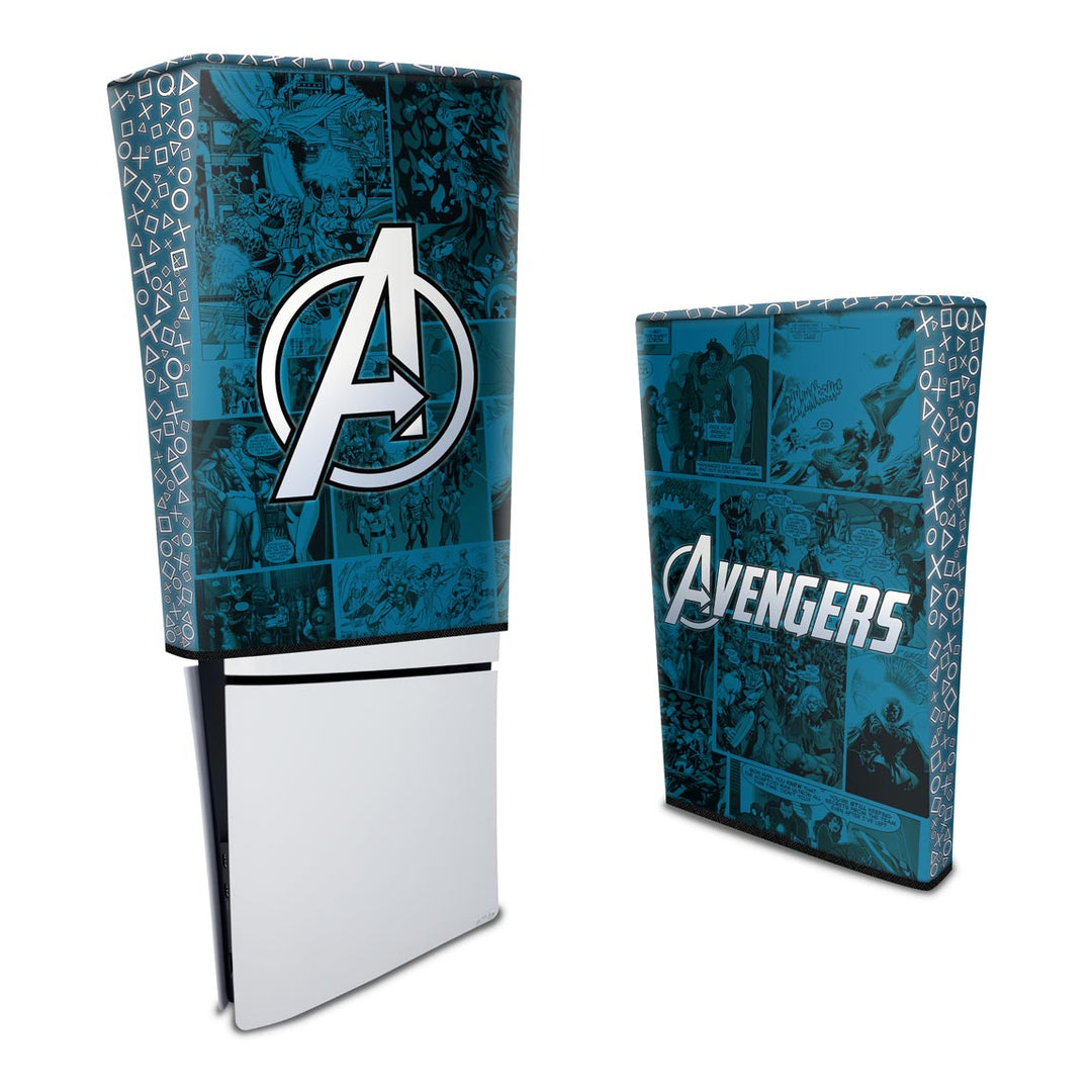 Capa Anti Poeira PS5 Slim Vertical - Avengers Vingadores Comics - Pop Arte Skins - foto 3