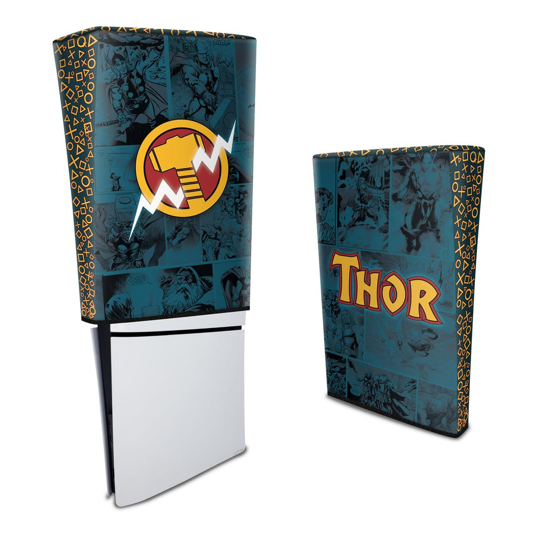 Capa Anti Poeira PS5 Slim Vertical - Thor Comics - Pop Arte Skins - foto 3